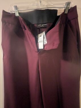 Never Worn W/ Tags beautiful Lane Bryant Burgundy Wide Leg Dress Pants